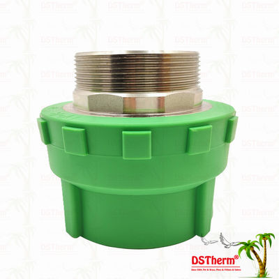 وصلة مقرنة ذكر ملولبة من البلاستيك PPR لتجهيزات الأنابيب PPR 75*2 1/2" حجم مخصص