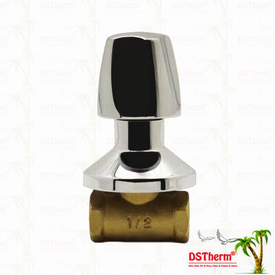 صمام إيقاف نحاسي ملصق بالكروم الصمام العالمي النمط الأمريكي الجنوبي A 1/2 "-1"