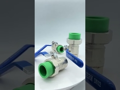 صمام كروي مزدوج نحاسي أنثى بأحجام كاملة وتدفق سريع