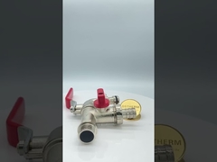 بيبكوك نحاسي خارجي مطلي بالكروم بمقبض فولاذي