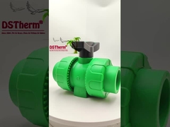 صمام كرة PPR مزدوج الاتحاد مع كرة بلاستيكية S2.5 20-63 مم شعار مخصص