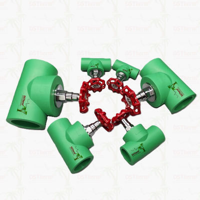 صمام PPR التوقف وصمام PPR الكرة الأرضية مع المعالجة الباردة اجتاز اختبار مقعد ضبط التدفق