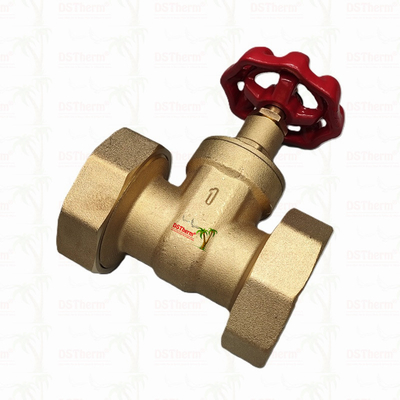 صمام بوابة الاتحاد النحاس مع مقبض حديدي صب أحمر عالية التدفق 1/2 "-4" الحجم المخصص