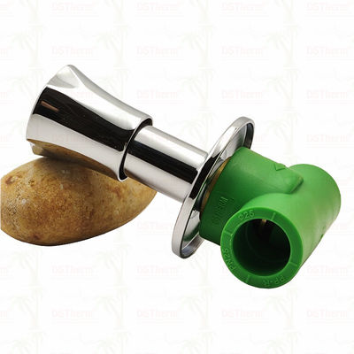صمام PN25 PPR Stop 20-40mm مغلف بالكروم مع مقبض مضاد للنزلق