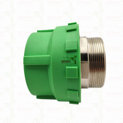 وصلة مقرنة ذكر ملولبة من البلاستيك PPR لتجهيزات الأنابيب PPR 75*2 1/2" حجم مخصص