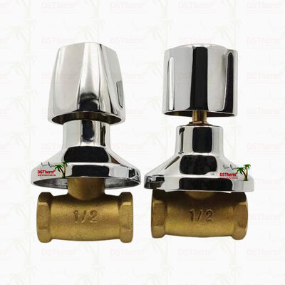 صمام إيقاف نحاسي ملصق بالكروم الصمام العالمي النمط الأمريكي الجنوبي A 1/2 "-1"