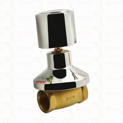 صمام إيقاف نحاسي ملصق بالكروم صمام عالمي أسلوب أمريكا الجنوبية B 1/2 "-1"