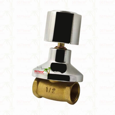 صمام إيقاف نحاسي ملصق بالكروم صمام عالمي أسلوب أمريكا الجنوبية B 1/2 "-1"