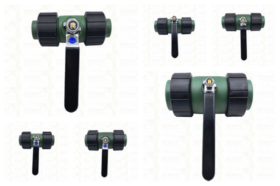 صمام كرة اتحاد مزدوج PPR مع مقبض حديدي كرة نحاس 20-63MM شعار مخصص