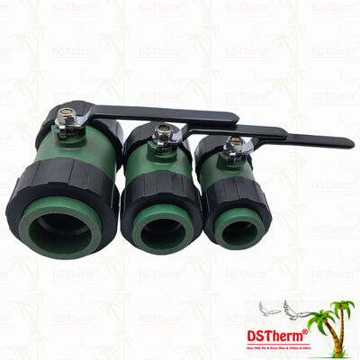 صمام كرة اتحاد مزدوج PPR مع مقبض حديدي كرة نحاس 20-63MM شعار مخصص