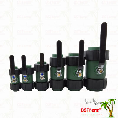 صمام كرة اتحاد مزدوج PPR مع مقبض حديدي كرة نحاس 20-63MM شعار مخصص