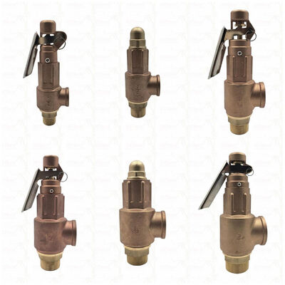 صمام أمان نحاسي 1/2"-2" نظام خط الأنابيب جهاز حماية من الضغط الزائد شعار مخصص