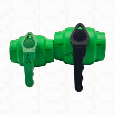 صمام كرة PPR بمقبض متموج وكرة نحاسية لنظام السباكة 20-63 مم قابل للتخصيص