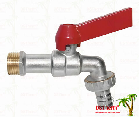 صنبور نحاسي مطلي بالنيكل شديد التحمل بمقبض ألومنيوم مستقيم كلاسيكي