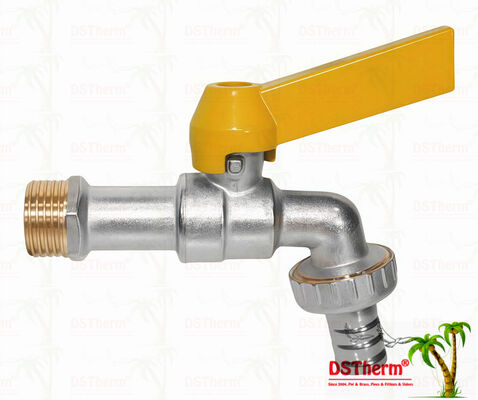 صنبور نحاسي مطلي بالنيكل شديد التحمل بمقبض ألومنيوم مستقيم كلاسيكي