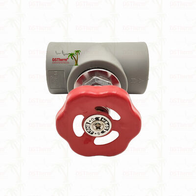 صمام إيقاف PPR ملصق بالكروم الرمادي مع غطاء النحاس