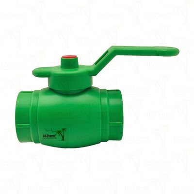 صمام كروي PPR نحاسي بمقبض حديدي PN25 20-63 مم قابل للتخصيص