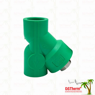 صمام PPR Strainer PN25 صمام تصفية شكل Y مضغوط 20 ∼ 32 ملم لأنظمة المياه